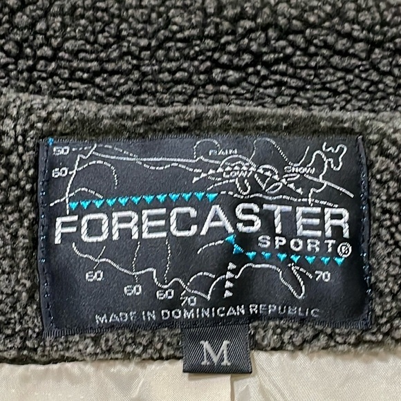 Forecaster Fuzzy Oversized  Fleece Sherpa Women’s Medium Button Up Coat Trees - Picture 9 of 16